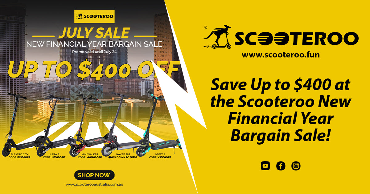 Save Up to $400 at the Scooteroo New Financial Year Bargain Sale!