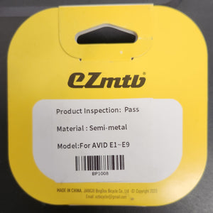 Brake Pads - EZmtb Semi-Metal Brakes - Avid E1 - E9