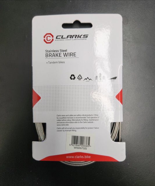 Brake Cable Inner Line - Tandem 3060mm - Clarks - LONG REAR