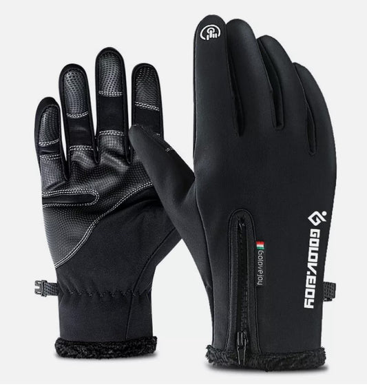 Gloves - Black GOLOVEJOY Winter Gloves Full Finger Long Fleece Thermal Warm Gloves Touch Screen