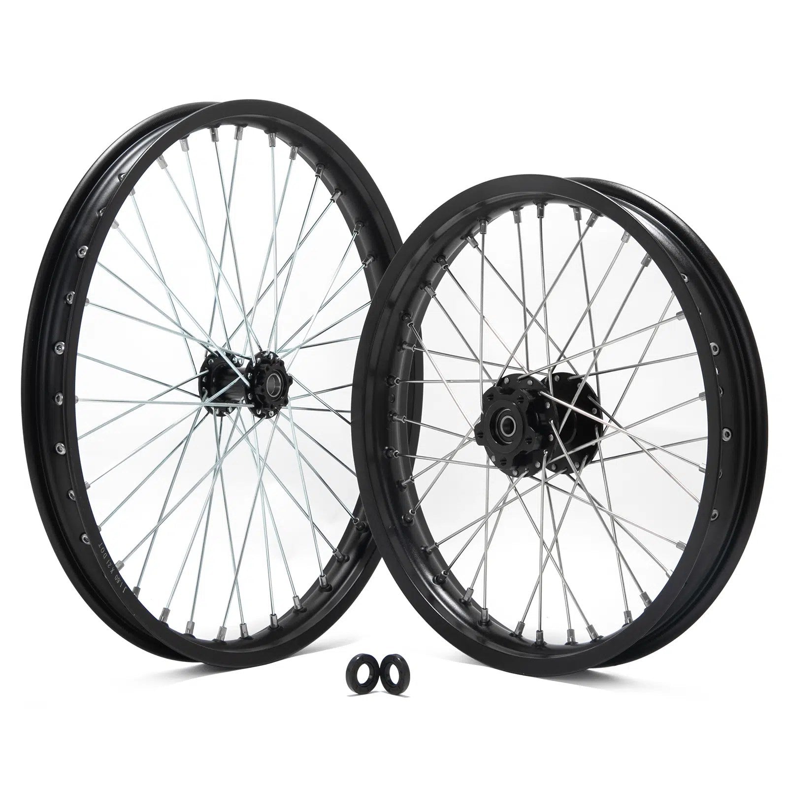 EBMX Branded Alloy 7000 Series Wheels With SurRon Hub - Bundle 21" Front / 18" Rear - Surron