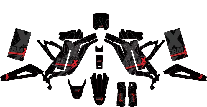 EBMX Decals - Customised (Name + Number) - Surron