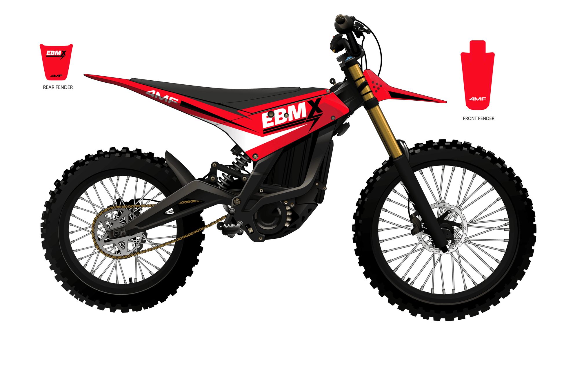 4M Foundry Moto Kits And 180 Decals for Surron