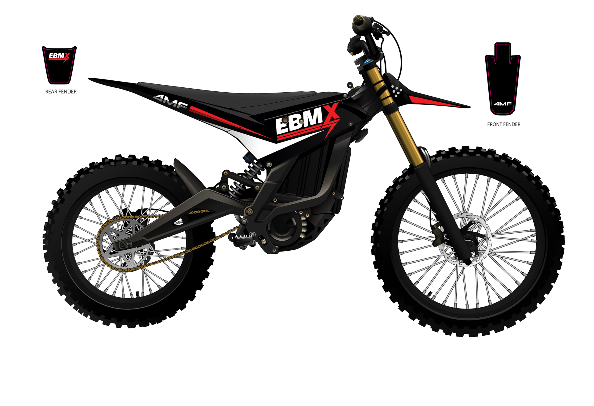 4M Foundry Moto Kits And 180 Decals for Surron