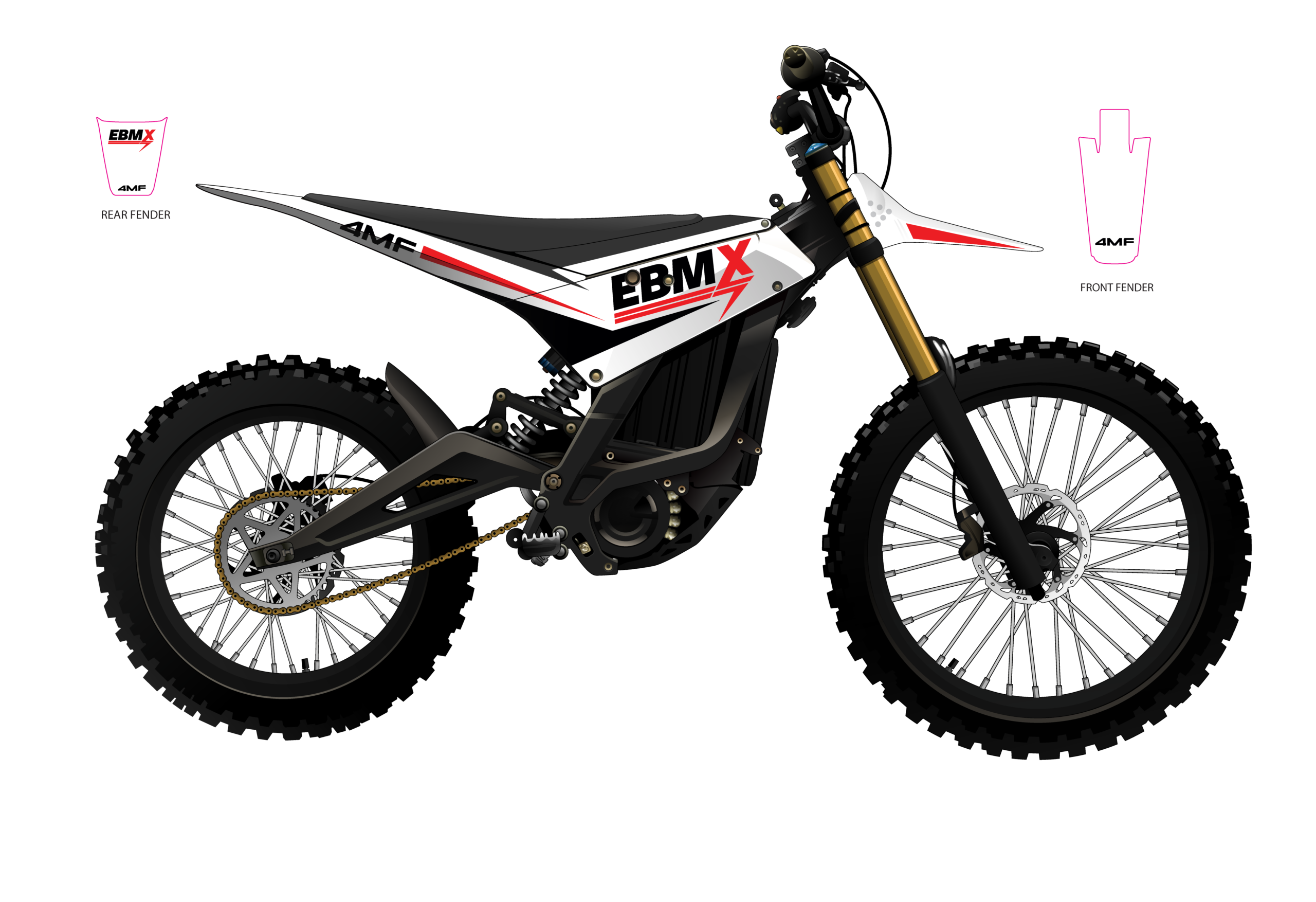 4M Foundry Moto Kits And 180 Decals for Surron