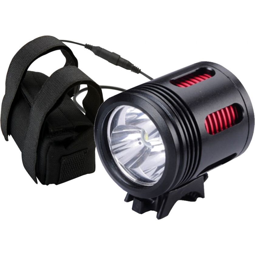 Azur Titan 3000 Lumens Rechargeable Front LED Head Light Black